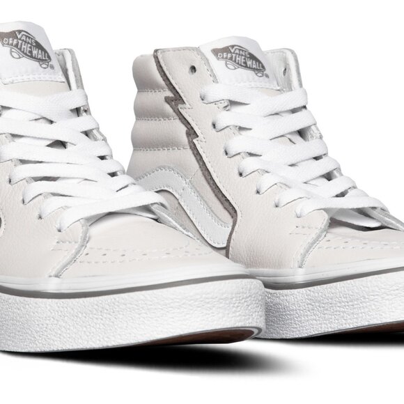 Vans Sk8-Hi BOLT Leather White/Drizzle Skate Retro Athletic Trainer VN0A5JIVXP3